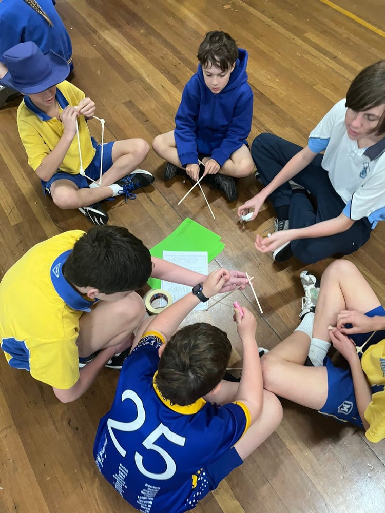 Students from MPS and Maitland Grossmann High School participating in a design and construction activity as a part of our termly STEM days.